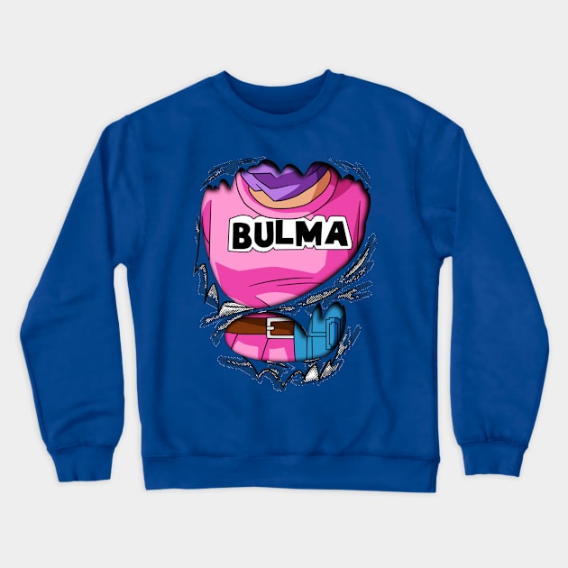 Bulma Chest Dragon ball Z Crewneck Sweatshirt by GeekCastle